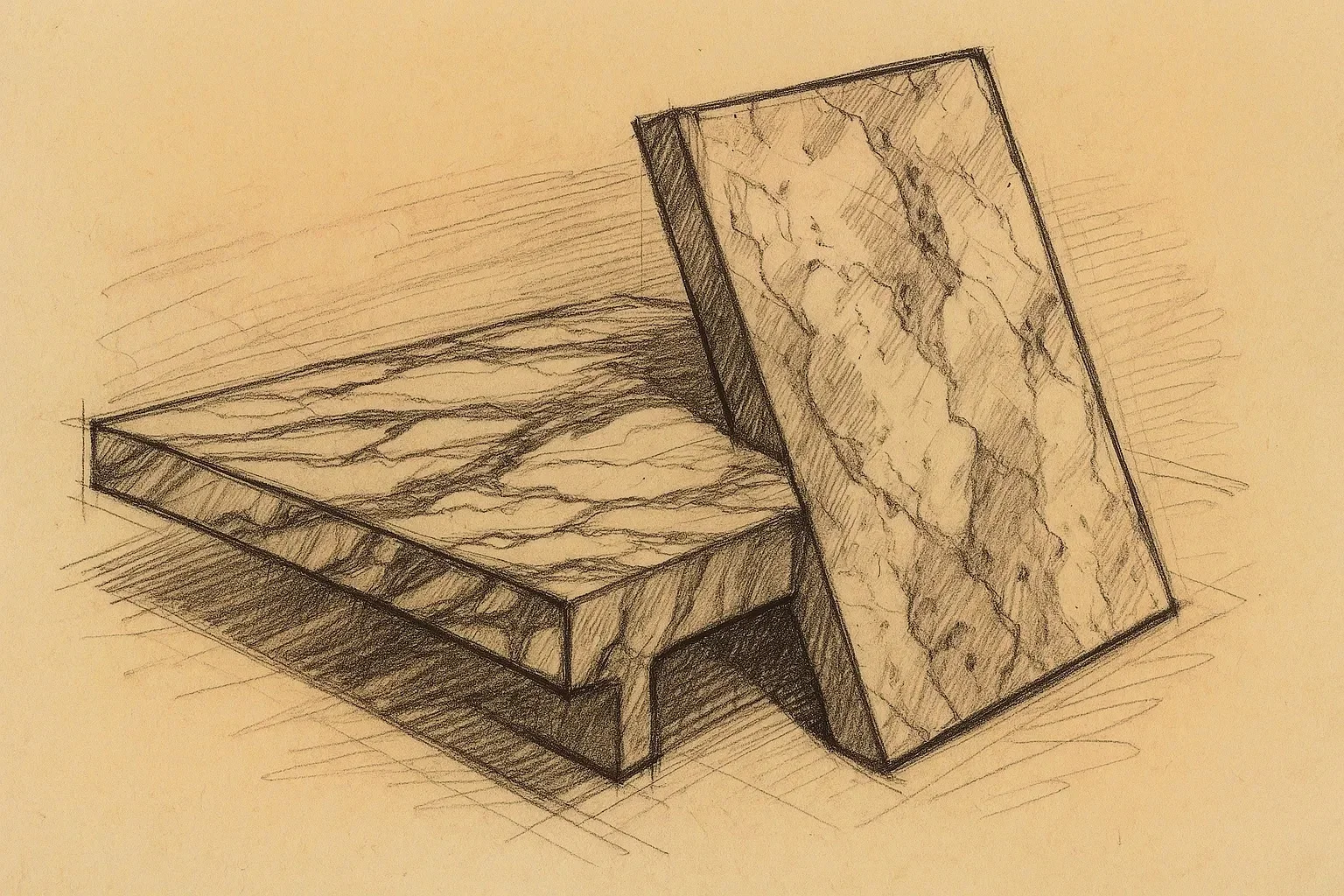 Countertops & Stone: Granite, quartz, and marble slabs. Compare color, veining, and finish